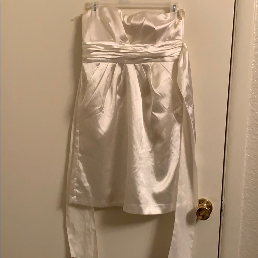 White Strapless Dress